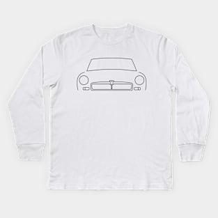 MGB classic car outline graphic (black) Kids Long Sleeve T-Shirt